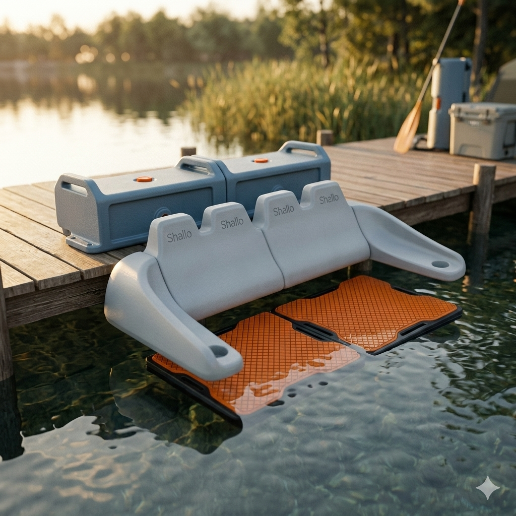 Shallo™ Dock — Depth-Adjustable Shallow Water Platform, Pools & Lakes
